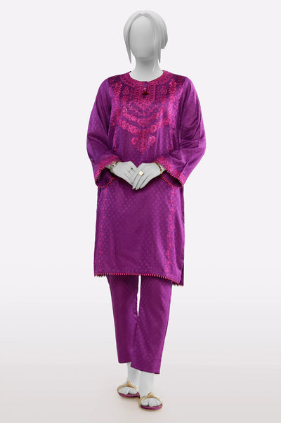 Purple Embroidered 2PC From Sohaye By Diners