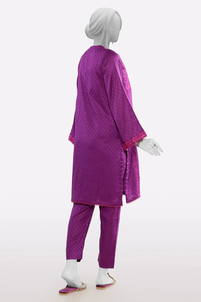 Purple Embroidered 2PC From Sohaye By Diners