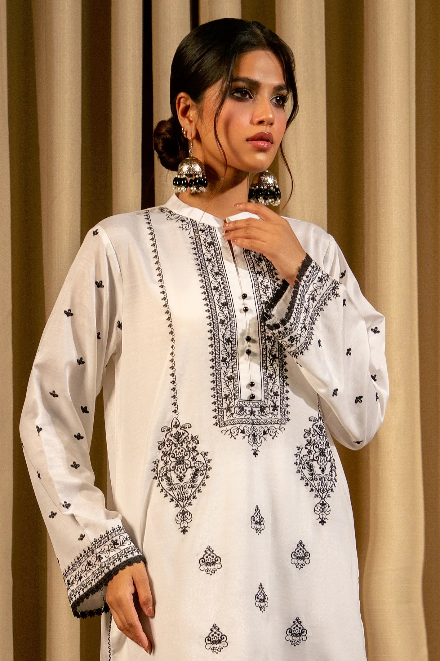 White Embroidered 2PC From Sohaye By Diners