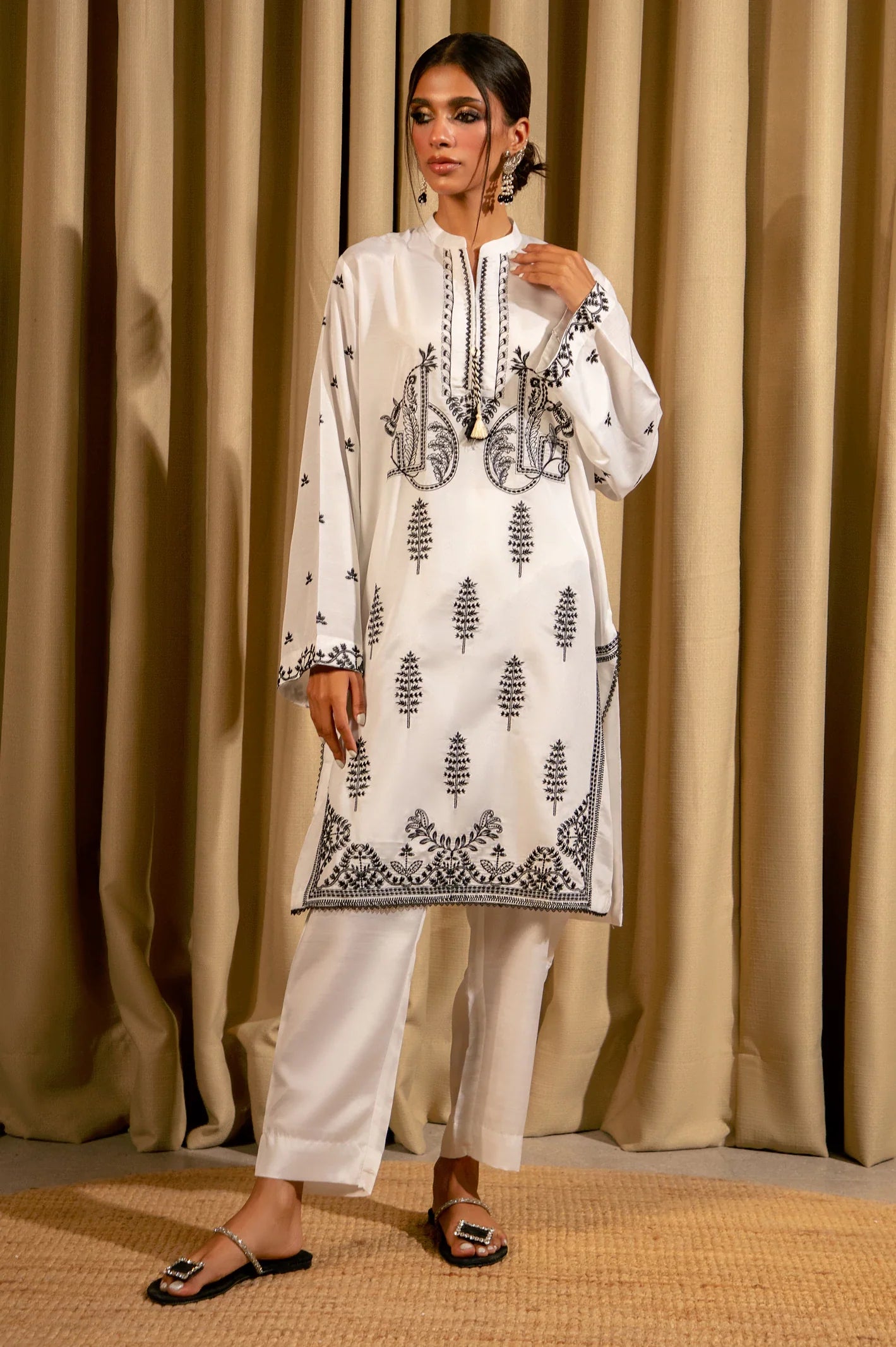 White Embroidered 2PC From Sohaye By Diners