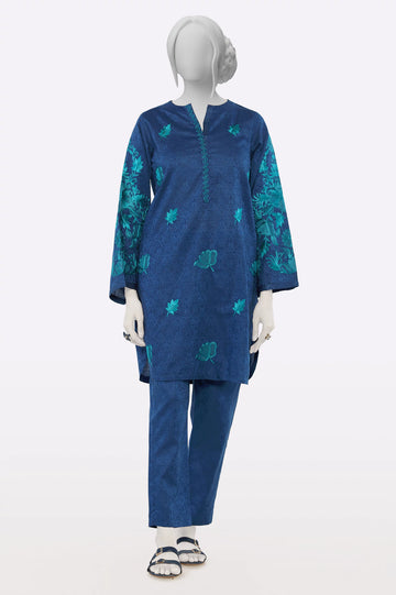 Navy Blue Embroidered 2PC From Sohaye By Diners