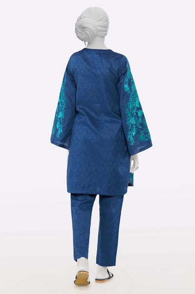 Navy Blue Embroidered 2PC From Sohaye By Diners