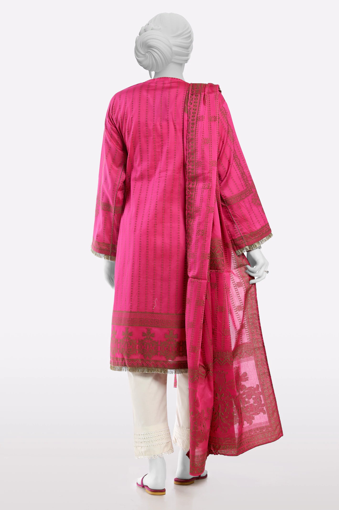 Pink Purple Embroidered Kurti With Dupatta From Sohaye By Diners