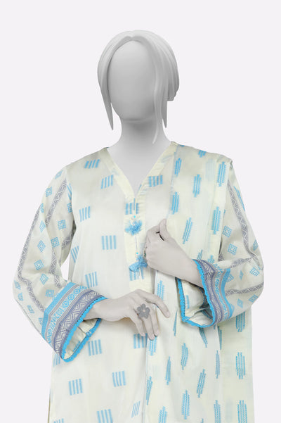 White Jacquard 2PC From Sohaye By Diners