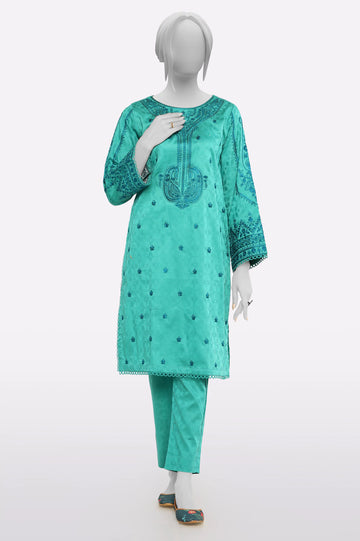 Sea Green Embroidered 2PC From Sohaye By Diners