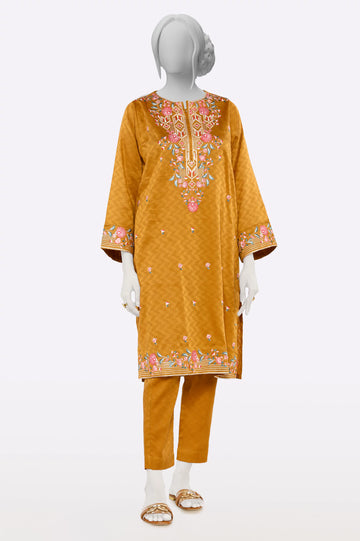 Brown Embroidered 2PC From Sohaye By Diners