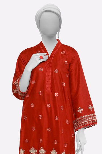 Red Embroidered 2PC From Sohaye By Diners