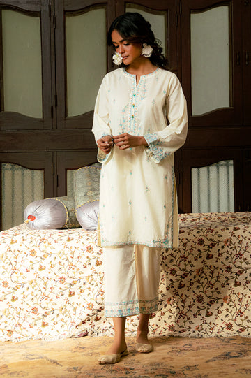 Ivory Embroidered 2PC