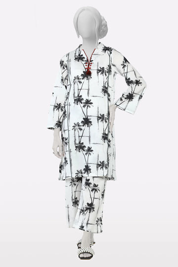 White Printed 2PC From Sohaye By Diners