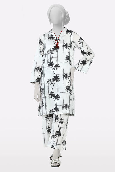 White Printed 2PC From Sohaye By Diners