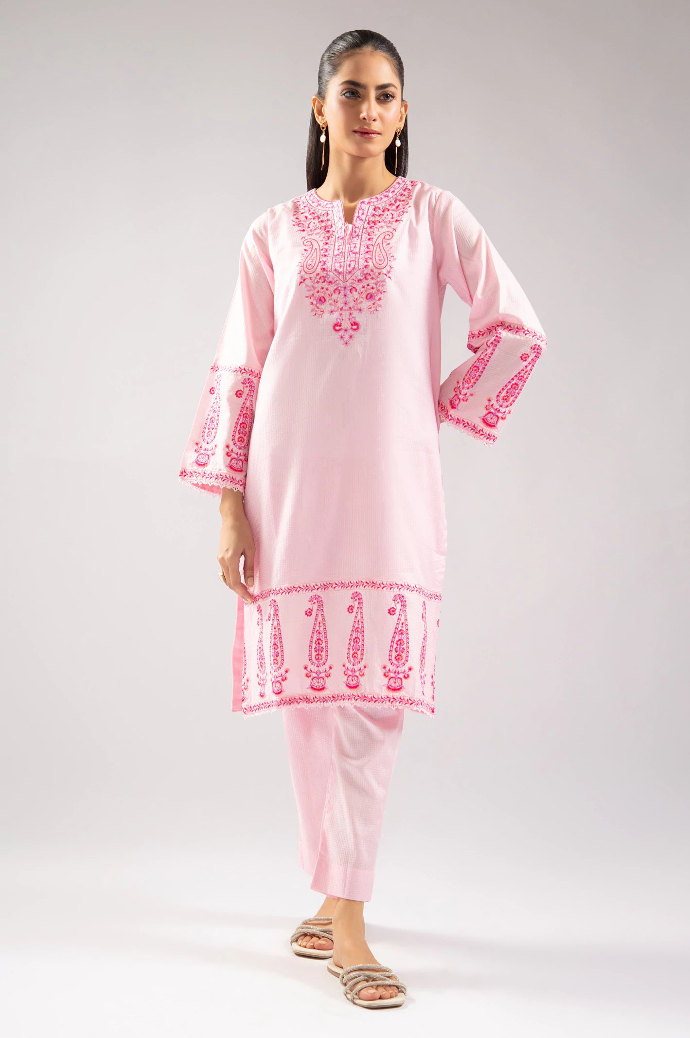 Pink Embroidered 2PC From Sohaye By Diners