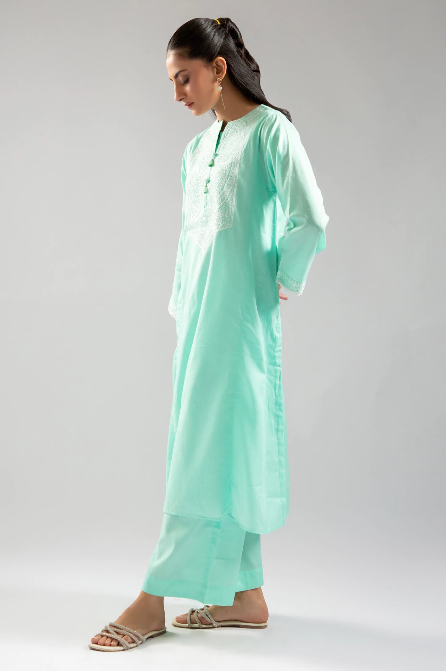 Mint Embroidered 2PC From Sohaye By Diners