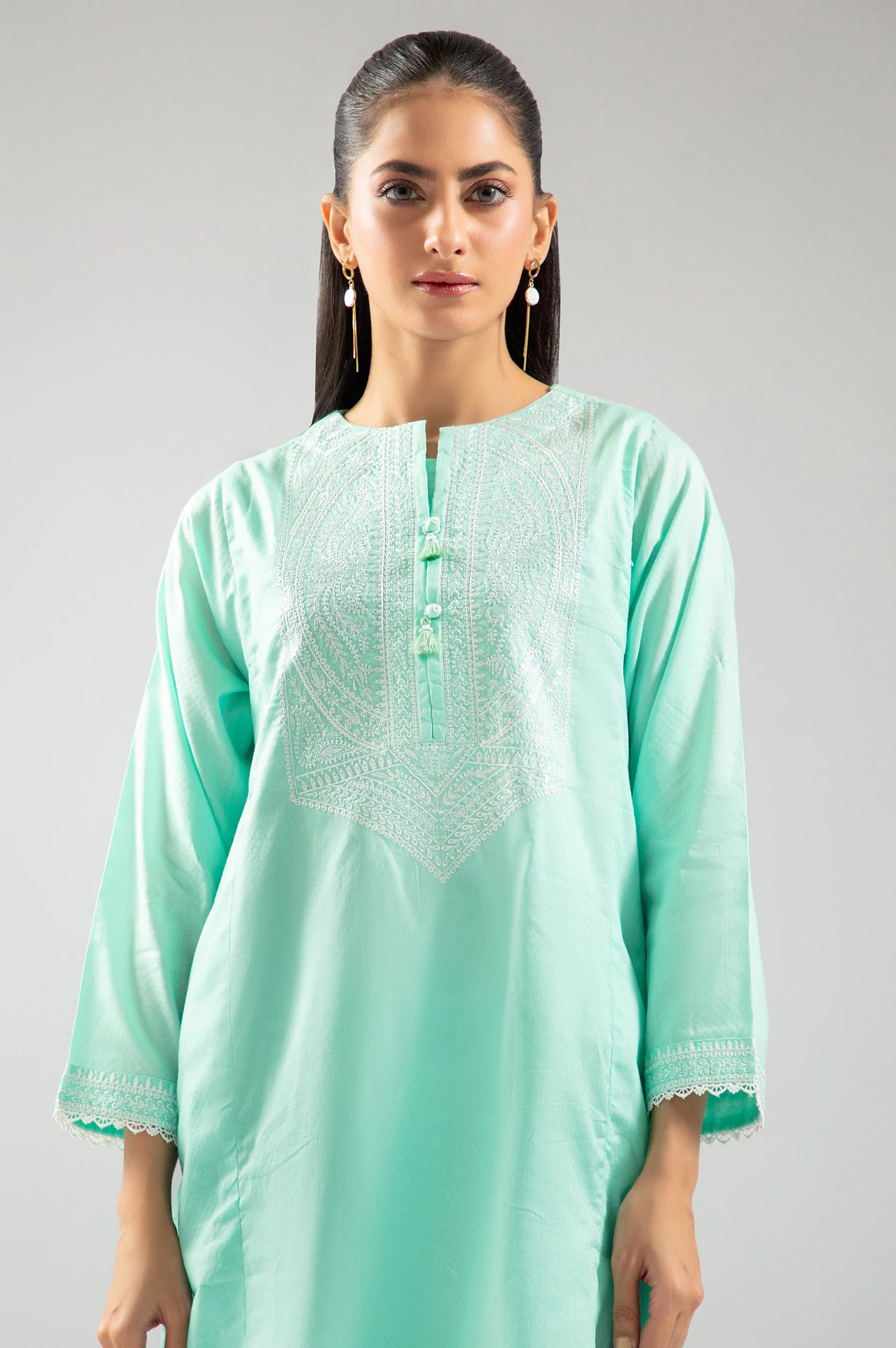 Mint Embroidered 2PC From Sohaye By Diners