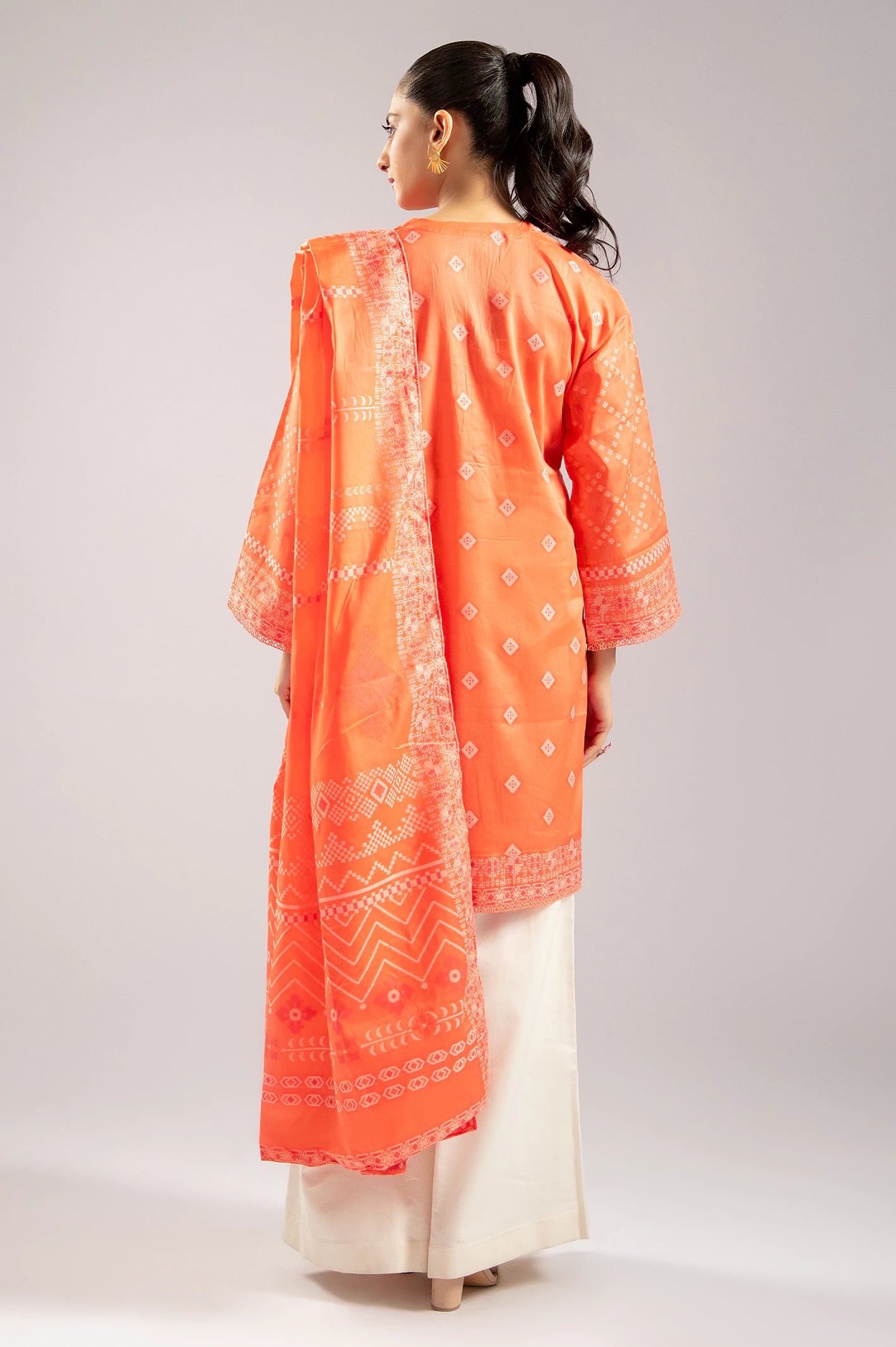 Coral Stylised Kurti with Dupatta From Sohaye By Diners