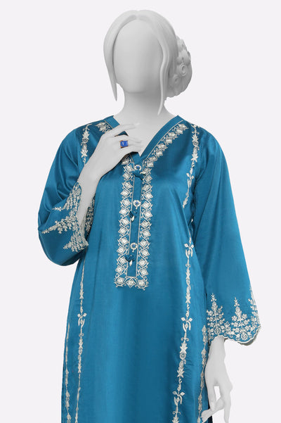 Teal Embroidered 2PC From Sohaye By Diners