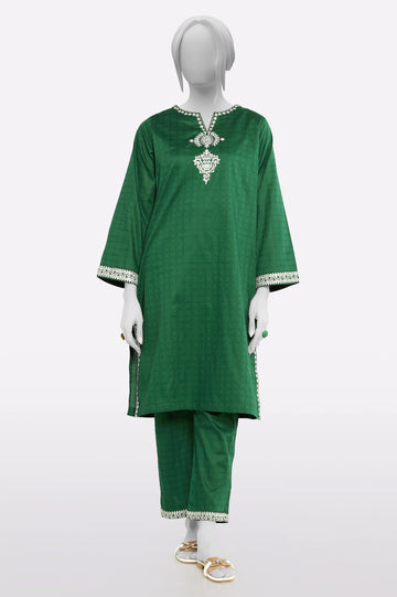 Green Embroidered 2PC From Sohaye By Diners