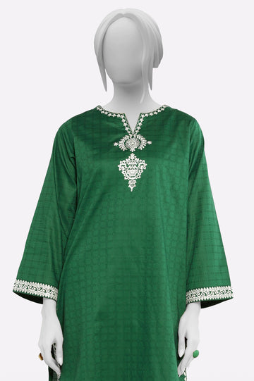 Green Embroidered 2PC From Sohaye By Diners