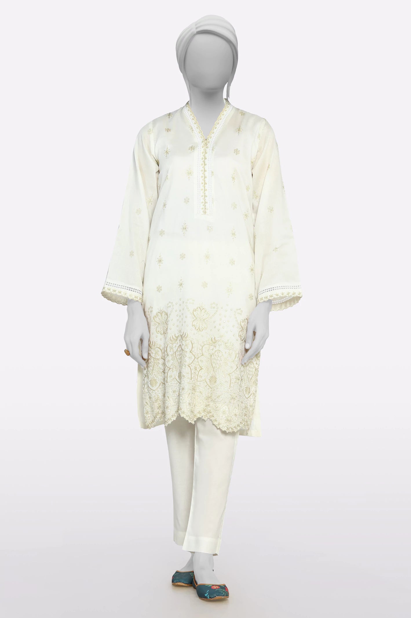 White Embroidered 2PC From Sohaye By Diners