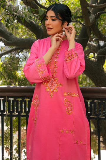 Pink Embroidered 2PC