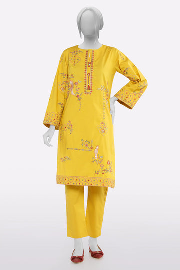 Mustard Embroidered 2PC From Sohaye By Diners