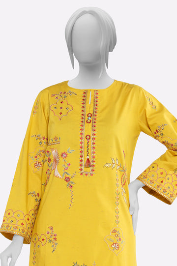 Mustard Embroidered 2PC From Sohaye By Diners