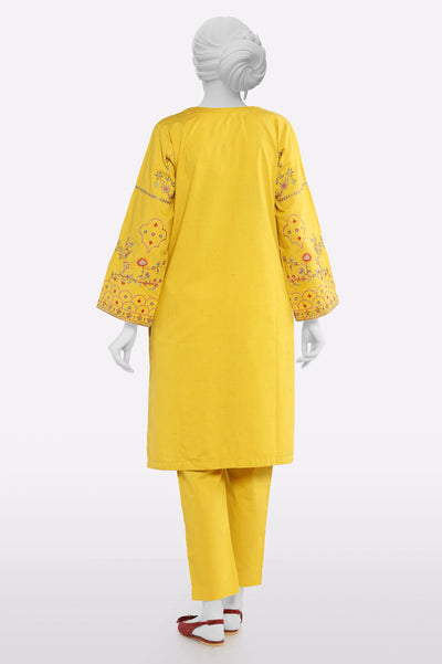 Mustard Embroidered 2PC From Sohaye By Diners