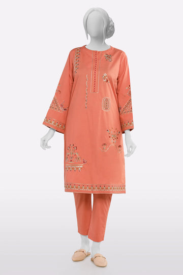 Dark Pink Embroidered 2PC From Sohaye By Diners
