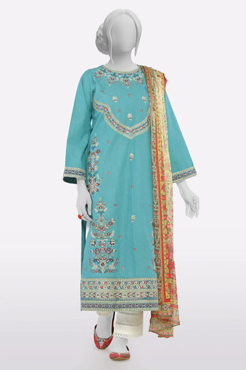 Sea Green Embroidered 2PC From Sohaye By Diners