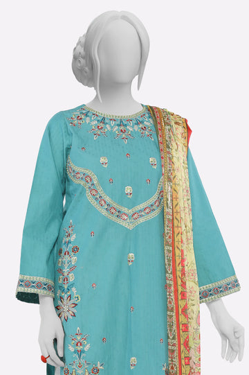 Sea Green Embroidered 2PC From Sohaye By Diners