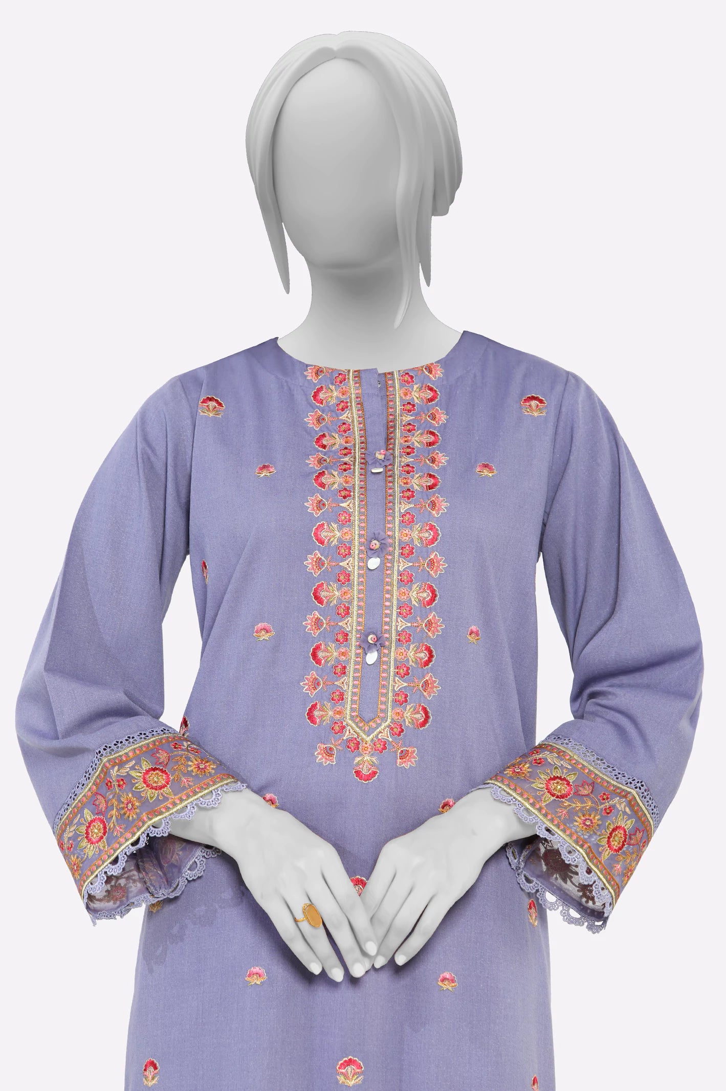 Purple Embroidered 2PC From Sohaye By Diners