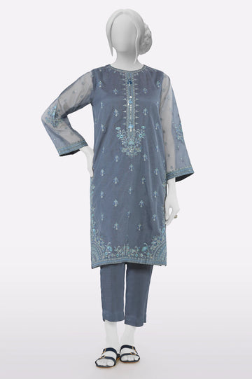 Grey Embroidered 2PC From Sohaye By Diners