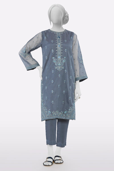 Grey Embroidered 2PC From Sohaye By Diners