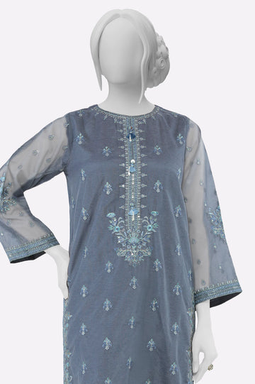 Grey Embroidered 2PC From Sohaye By Diners