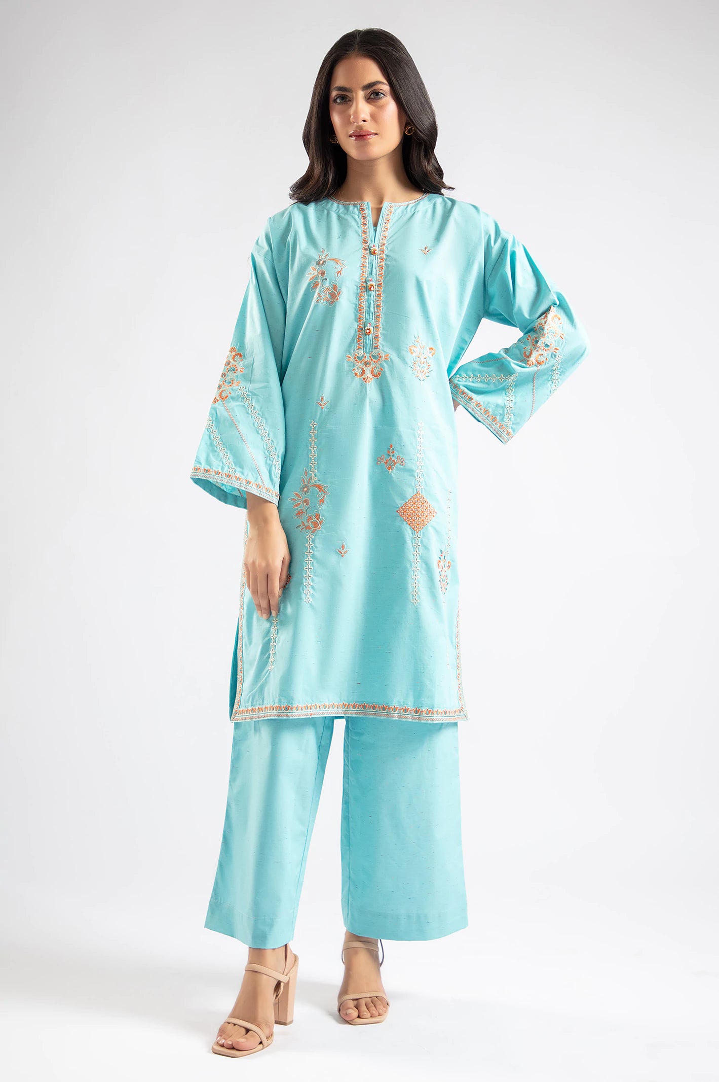 Light Blue Embroidered 2PC From Sohaye By Diners