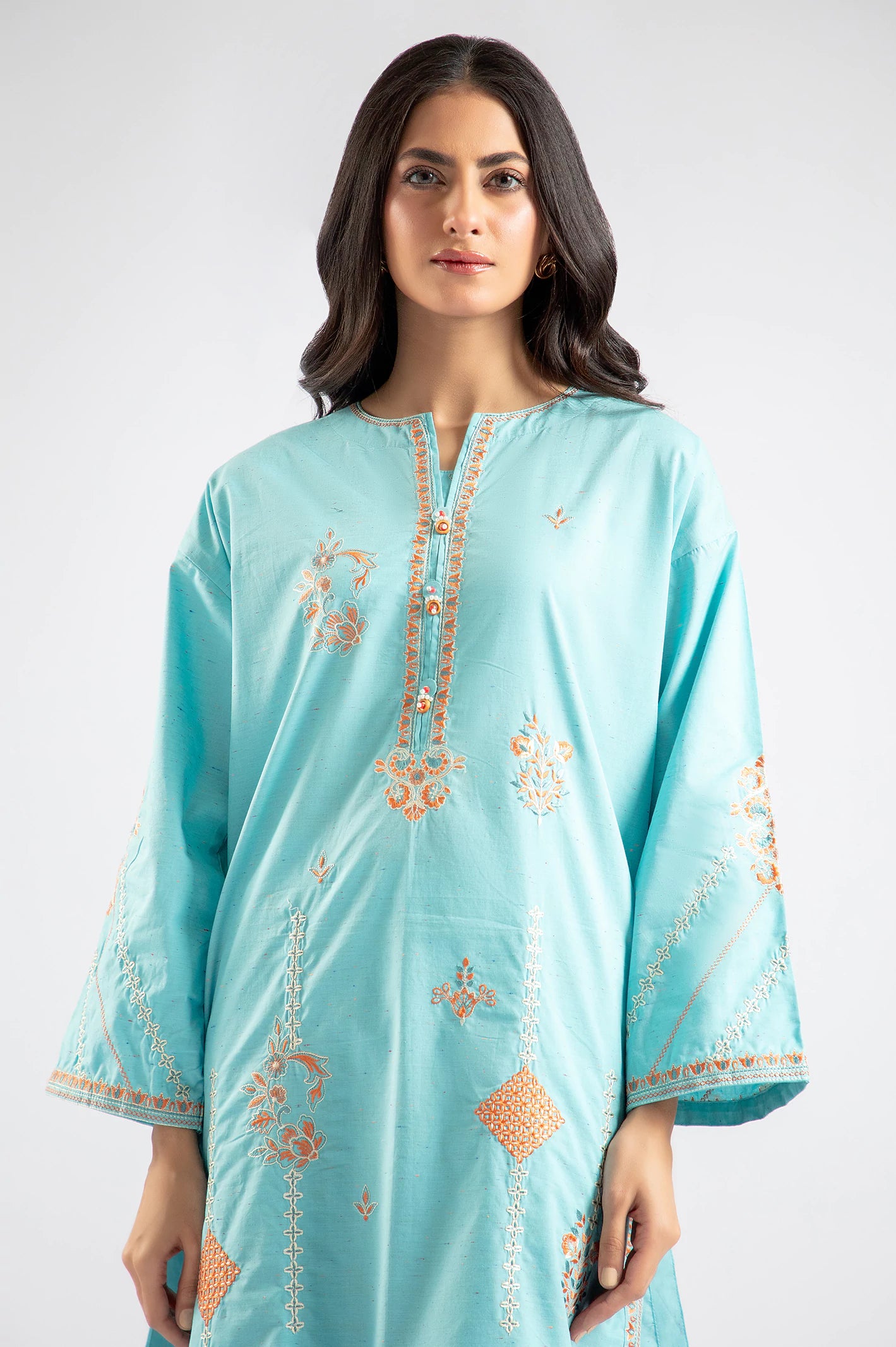 Light Blue Embroidered 2PC From Sohaye By Diners