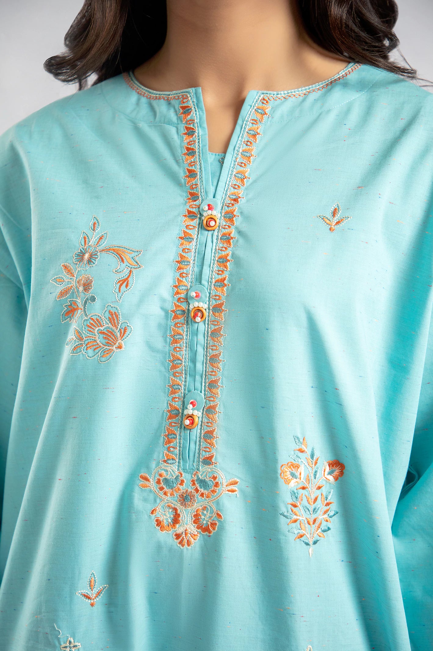 Light Blue Embroidered 2PC From Sohaye By Diners