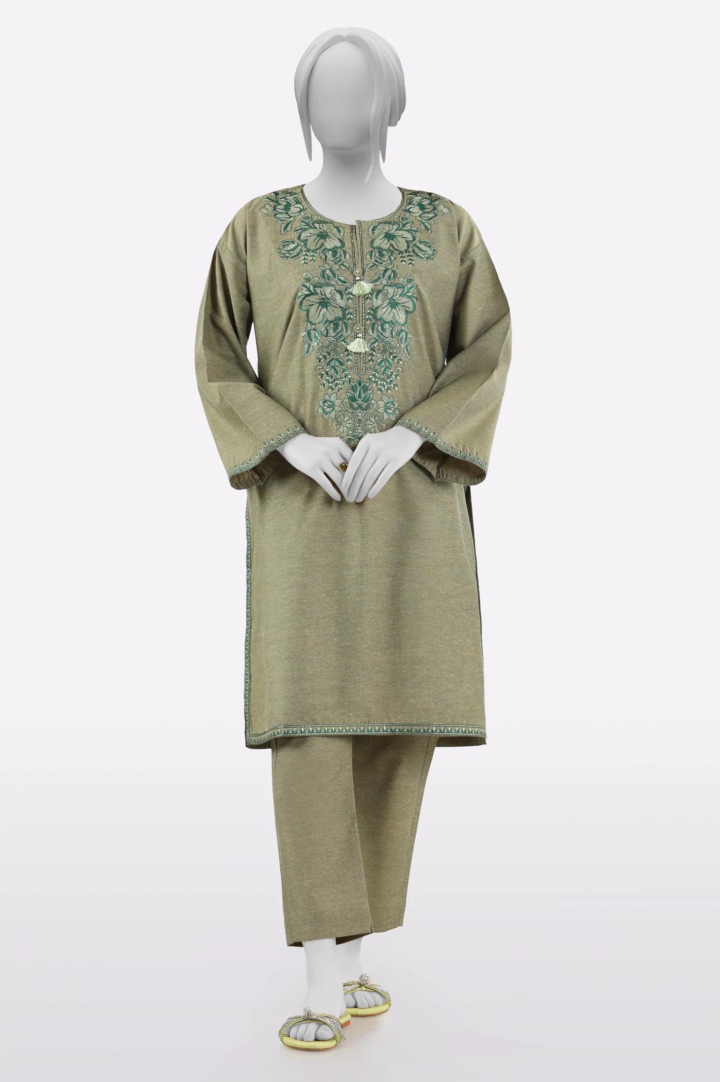 Green Embroidered 2PC From Sohaye By Diners