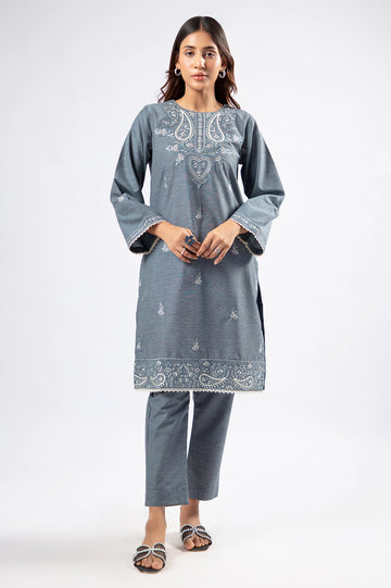 Grey Embroidered 2PC