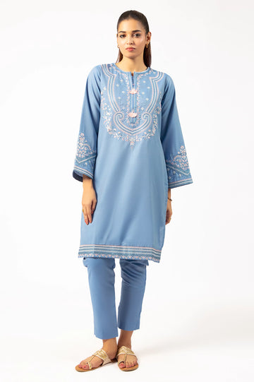 Blue Embroidered 2PC