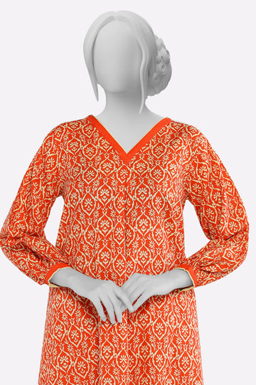 Orange Printed 2PC From Sohaye By Diners