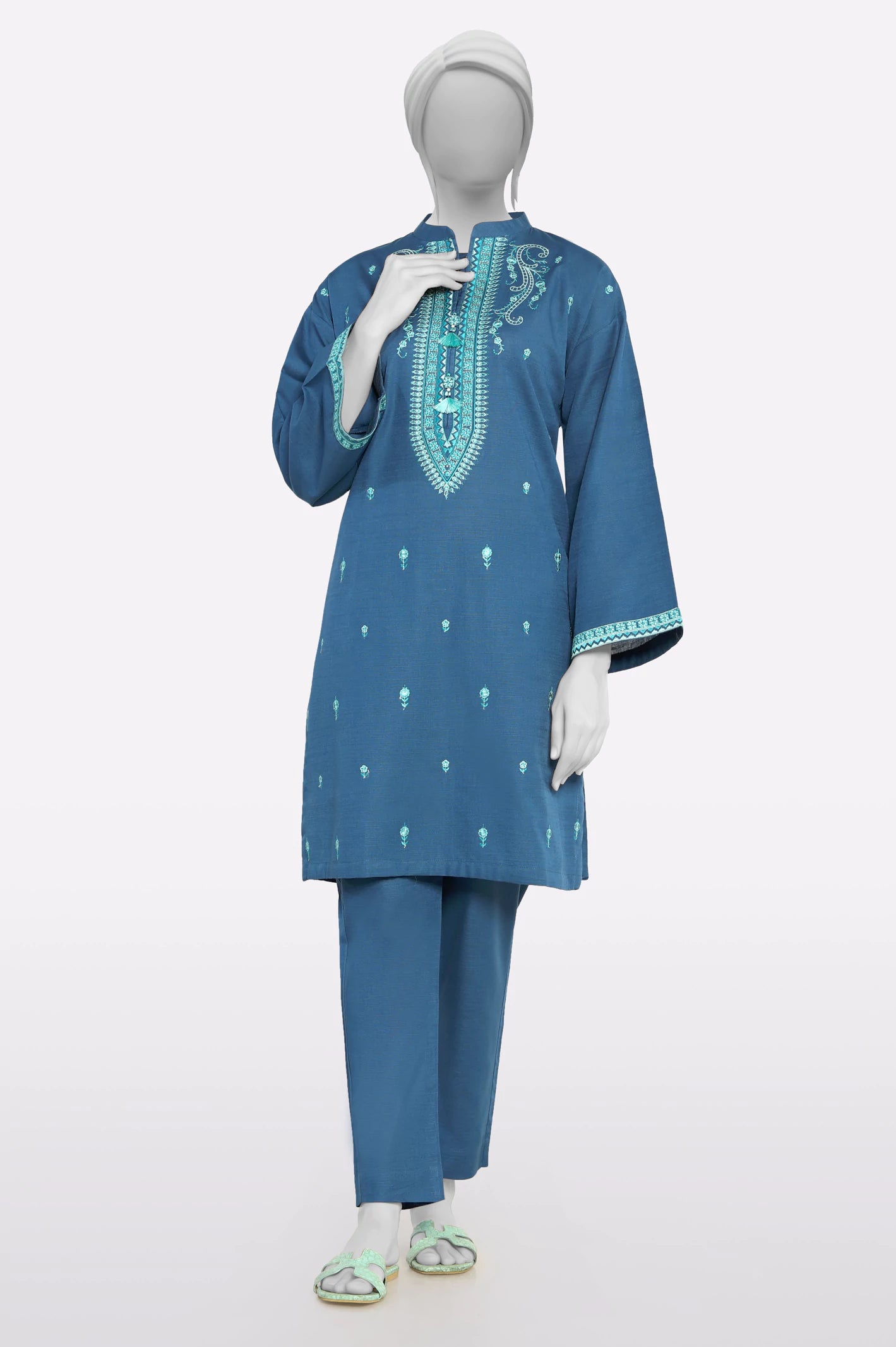 Blue Embroidered 2PC From Sohaye By Diners