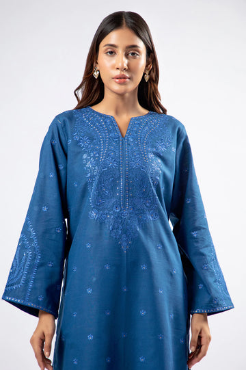 Blue Embroidered 2PC