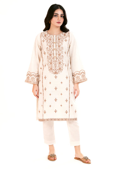 Cream Embroidered 2PC