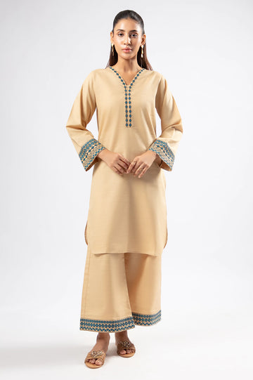 Beige Printed 2PC