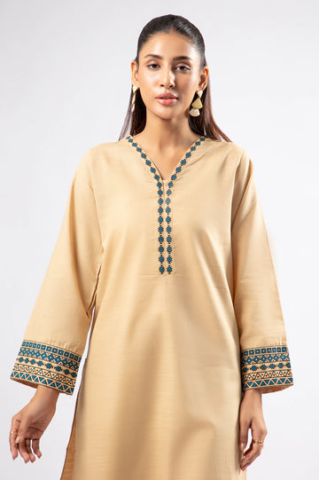 Beige Printed 2PC