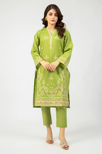 Green Embroidered 2PC