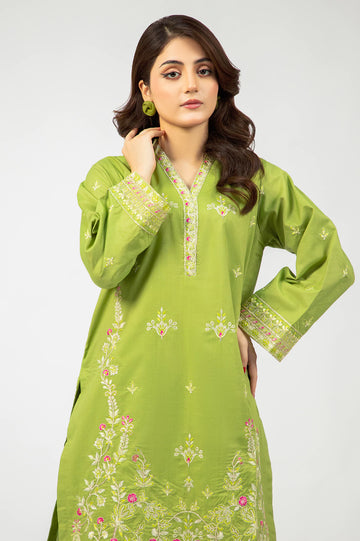 Green Embroidered 2PC