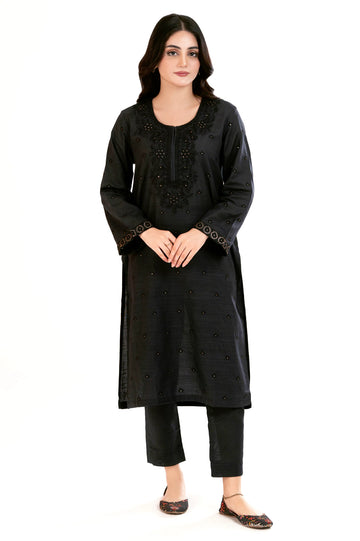 Black Embroidered 2PC