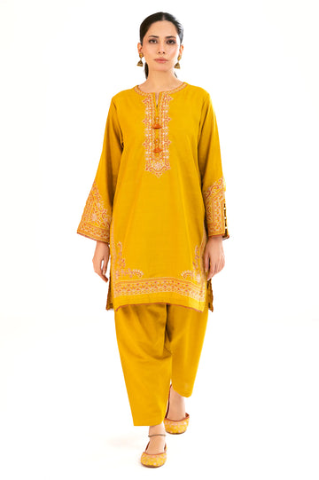 Mustard Embroidered 2PC