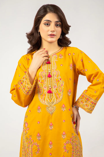 Mustard Embroidered 2PC